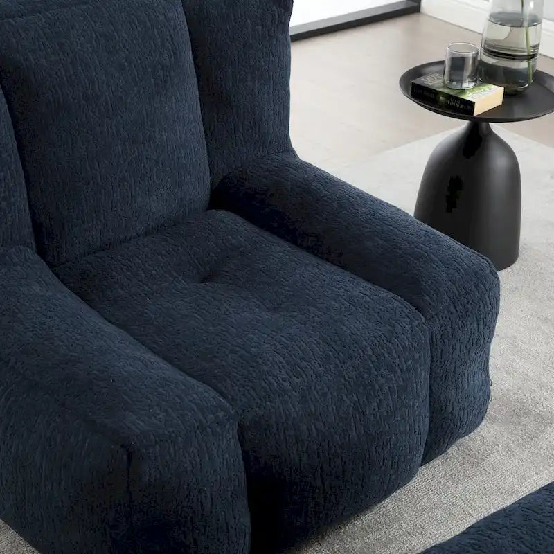 Poltrona moderna da salotto per adulti con memory foam ad alta densità e 1 pouf, per casa, camera da letto e sala lettura