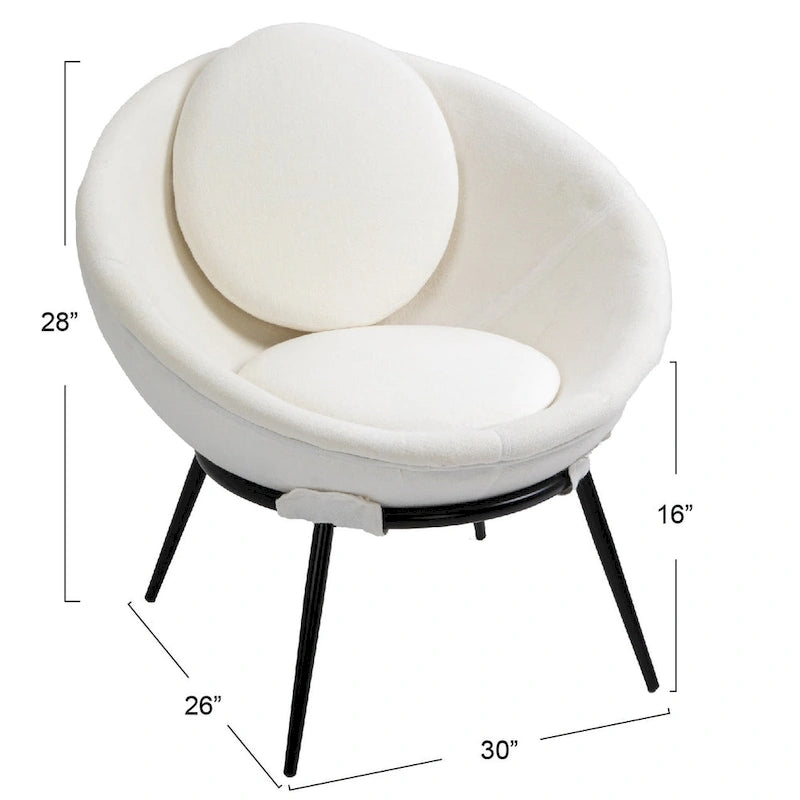 Poltroncina d'accento in stile nordico minimalista