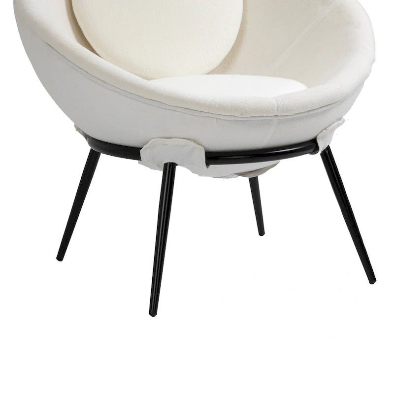 Poltroncina d'accento in stile nordico minimalista