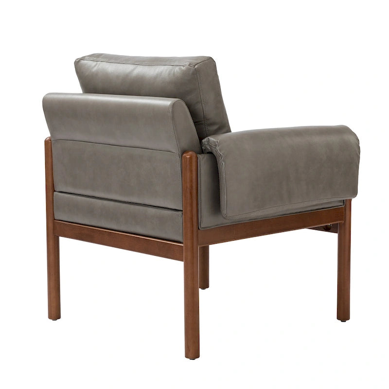 Comoda poltrona lucida da soggiorno con base in legno massello, set da 2