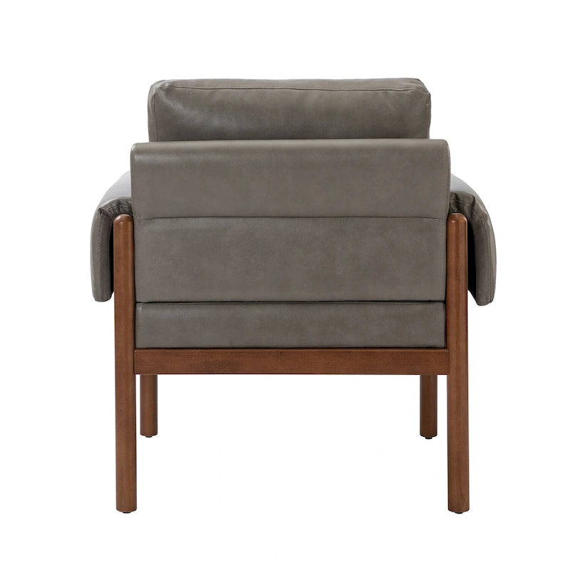 Comoda poltrona lucida da soggiorno con base in legno massello, set da 2
