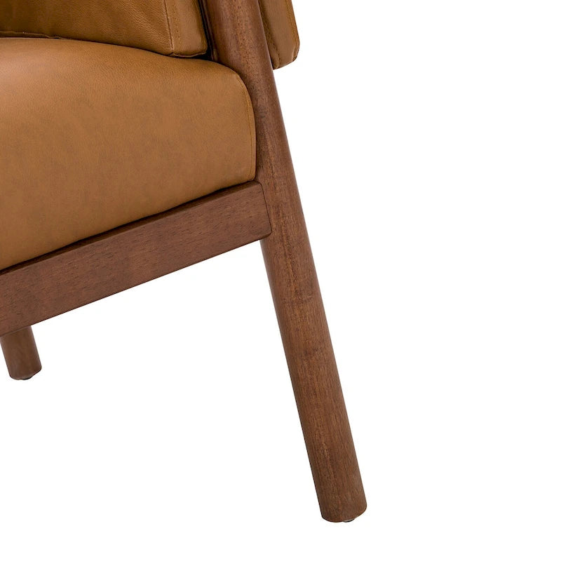 Comoda poltrona lucida da soggiorno con base in legno massello, set da 2