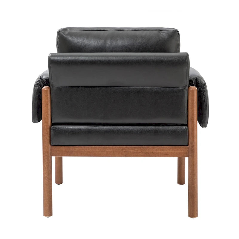 Comoda poltrona lucida da soggiorno con base in legno massello, set da 2