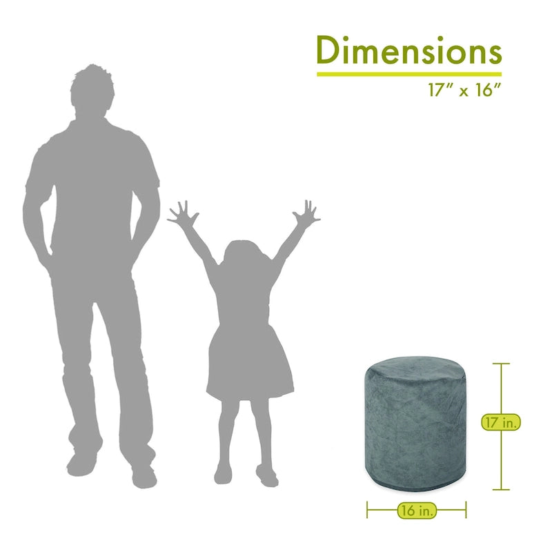 Pouf da interno della collezione 16 L x 16 W x 17 H