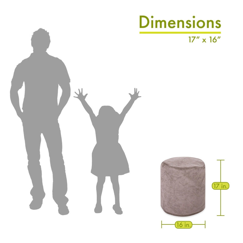 Pouf da interno della collezione 16 L x 16 W x 17 H