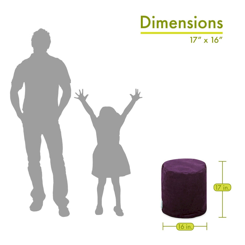 Pouf da interno della collezione 16 L x 16 W x 17 H