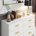 6 Drawer Dresser Modern Wood Storage Chest of Drawers for Living Room