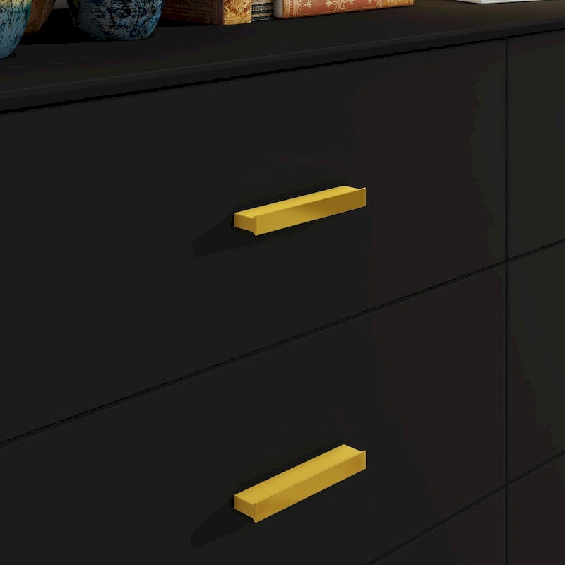 Cassettiera moderna in legno a 6 cassetti per il soggiorno