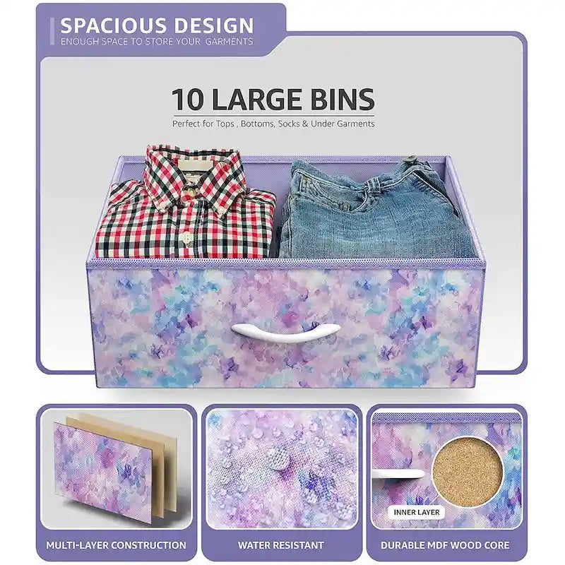 Cassettiere per camera da letto con 10 cassetti
