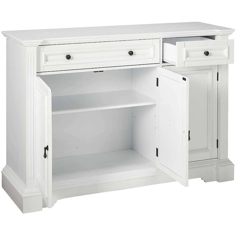 Credenza buffet bianca con ante a vetri