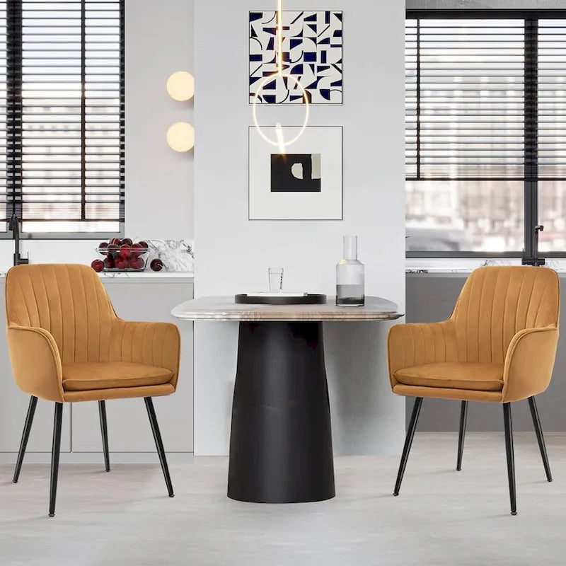 Poltrone d'accento moderne per soggiorno e sala da pranzo (set da 2)