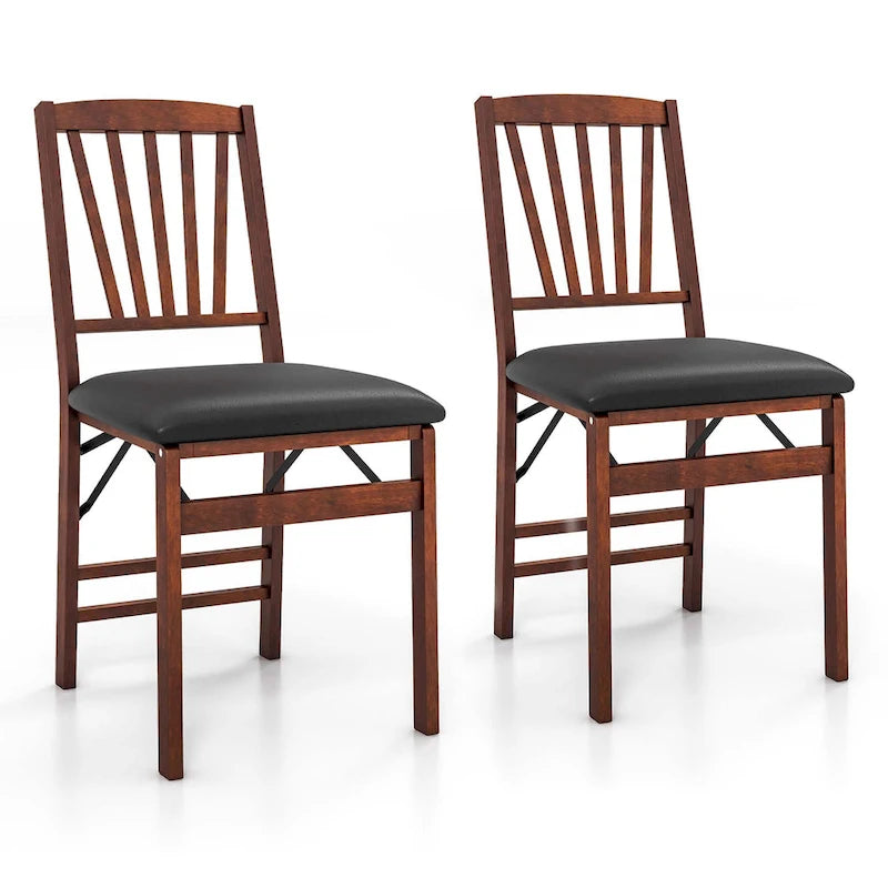 Set da 2 sedie da pranzo pieghevoli con schienale alto