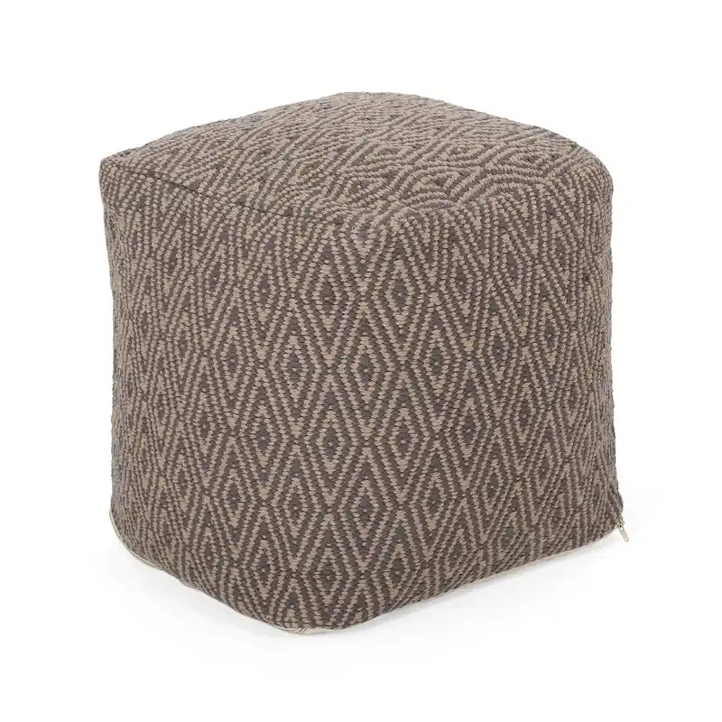 Pouf cubico in cotone fatto a mano