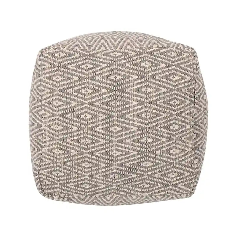 Pouf cubico in cotone fatto a mano