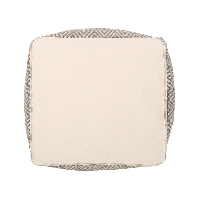 Pouf cubico in cotone fatto a mano