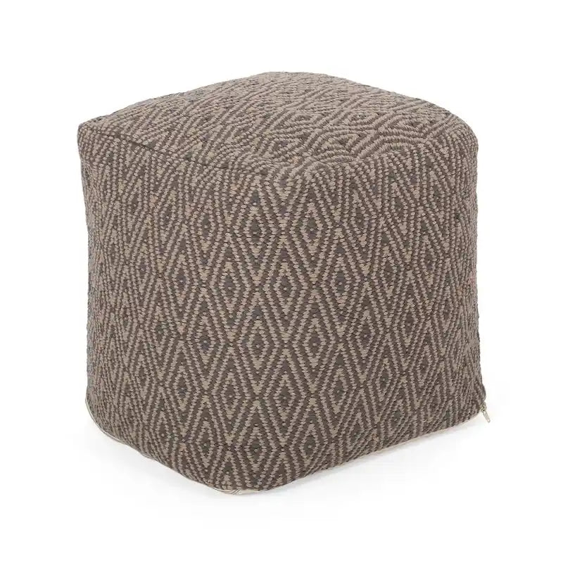 Pouf cubico in cotone fatto a mano