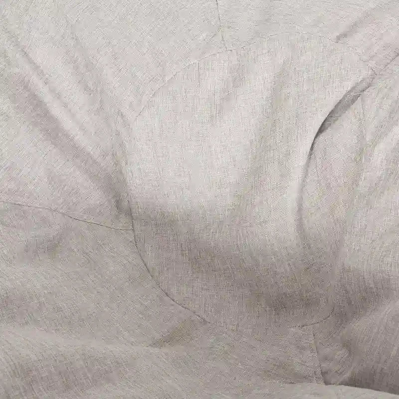 Pouf a sacco da 5 piedi in tessuto bicolore e similpelle
