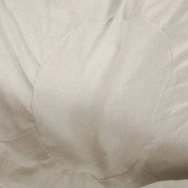 Pouf a sacco da 5 piedi in tessuto bicolore e similpelle