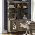 Credenza alzatina semplicemente elegante bianca, marrone e tortora mélange