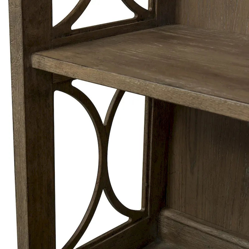 Credenza alzatina semplicemente elegante bianca, marrone e tortora mélange