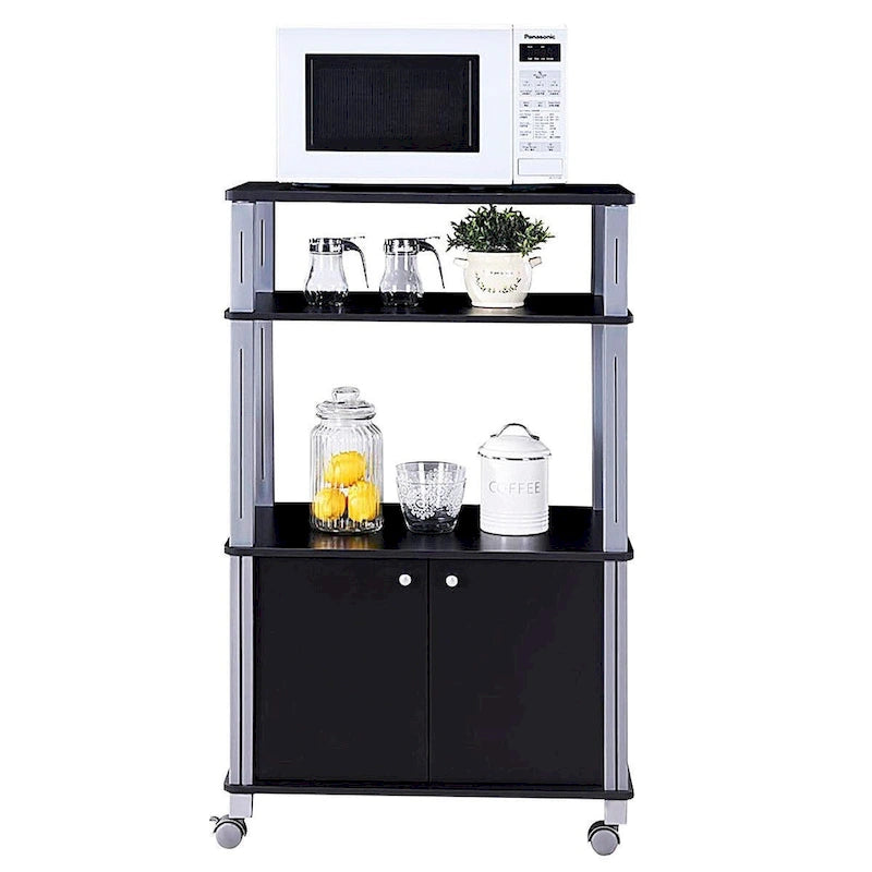 Carrello portaoggetti con ruote e supporto per microonde - 23.5 x 15.5 x 38.5 (L x W x H)