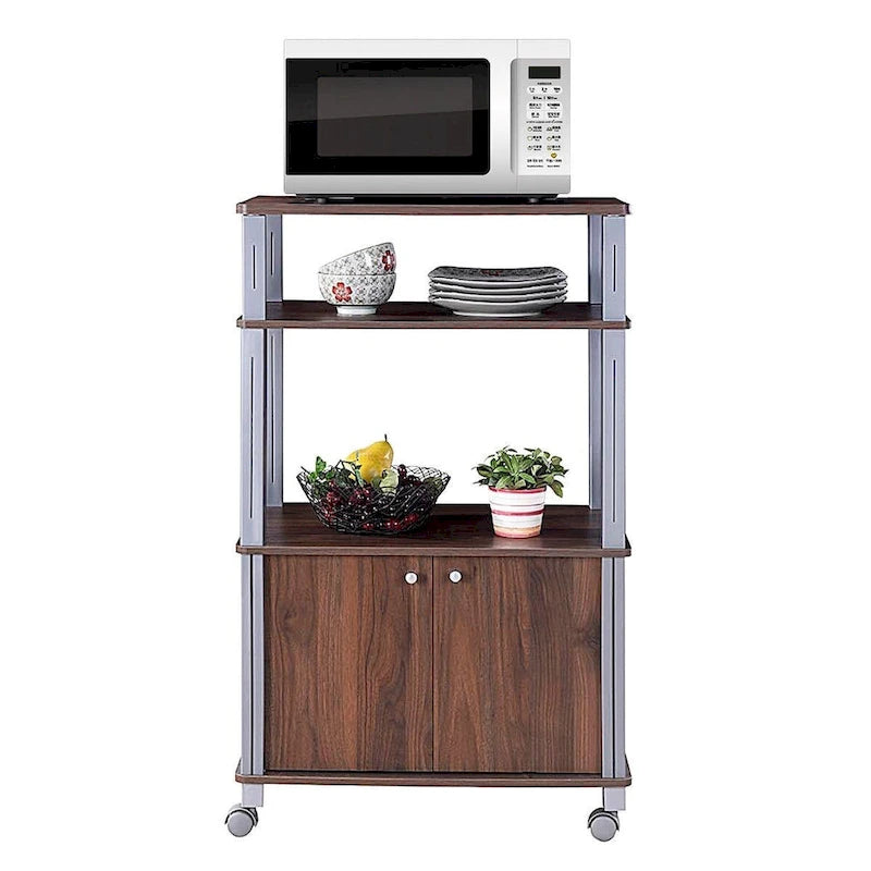 Carrello portaoggetti con ruote e supporto per microonde - 23.5 x 15.5 x 38.5 (L x W x H)