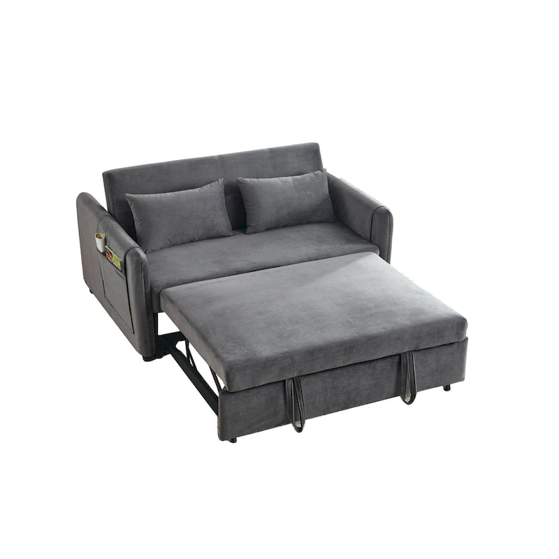 Divano letto matrimoniale in velluto versatile 3 in 1