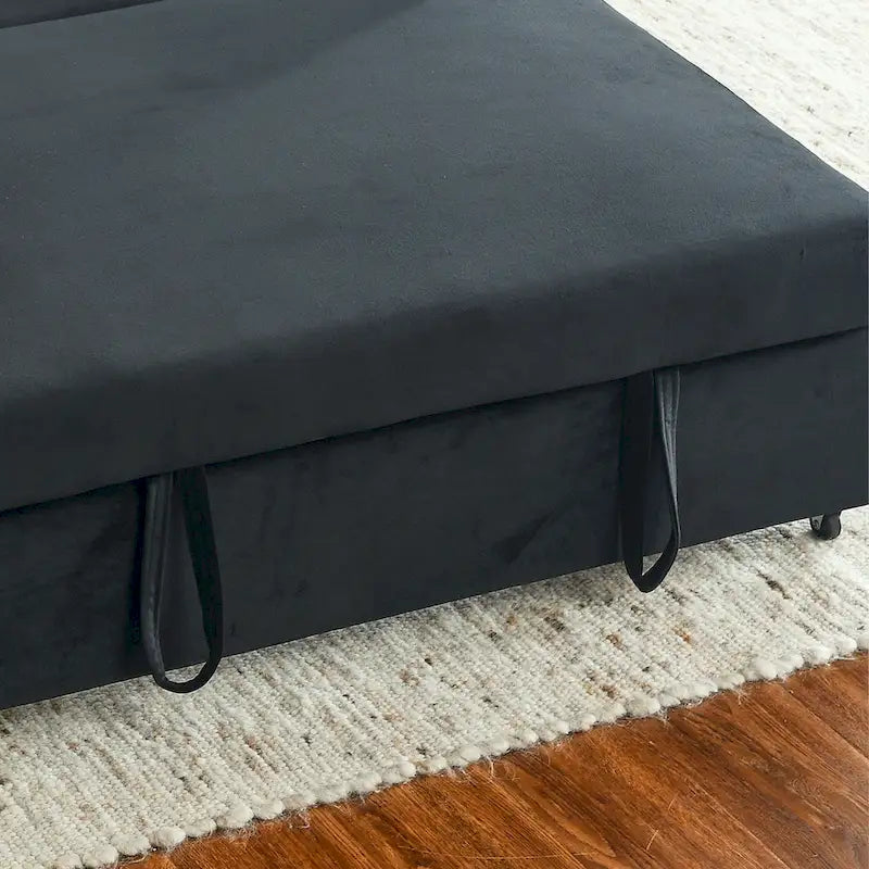 Divano letto matrimoniale in velluto versatile 3 in 1