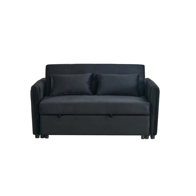 Divano letto matrimoniale in velluto versatile 3 in 1