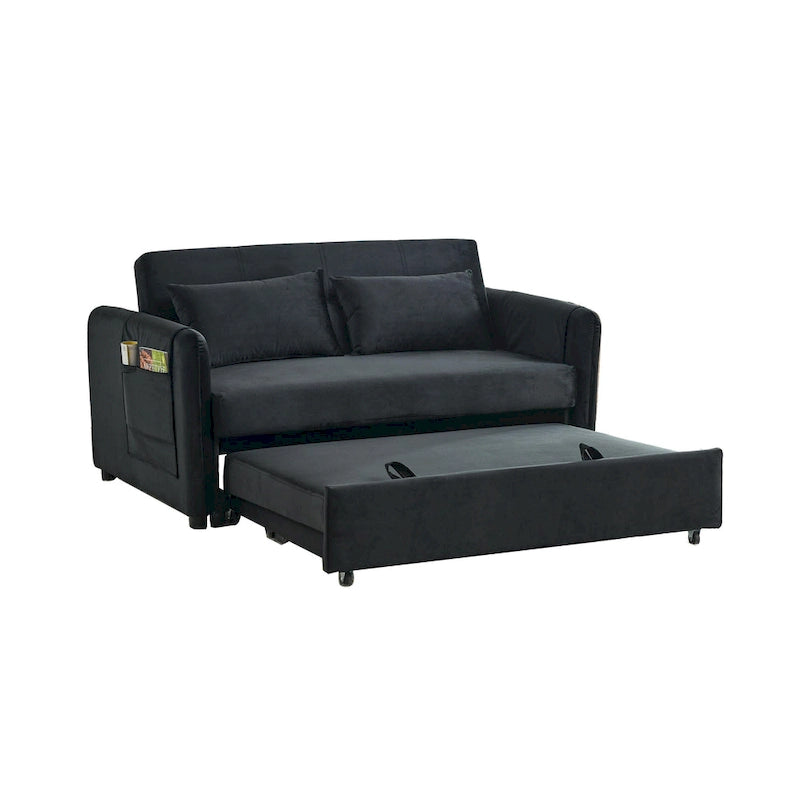 Divano letto matrimoniale in velluto versatile 3 in 1