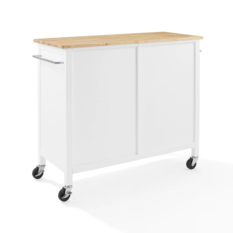 Isola/carrello da cucina con piano in legno - 18d x 42.13w x 37.5h