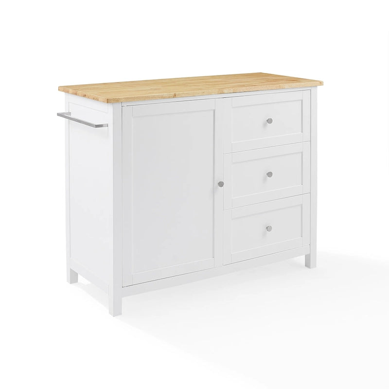 Isola/carrello da cucina con piano in legno - 18d x 42.13w x 37.5h