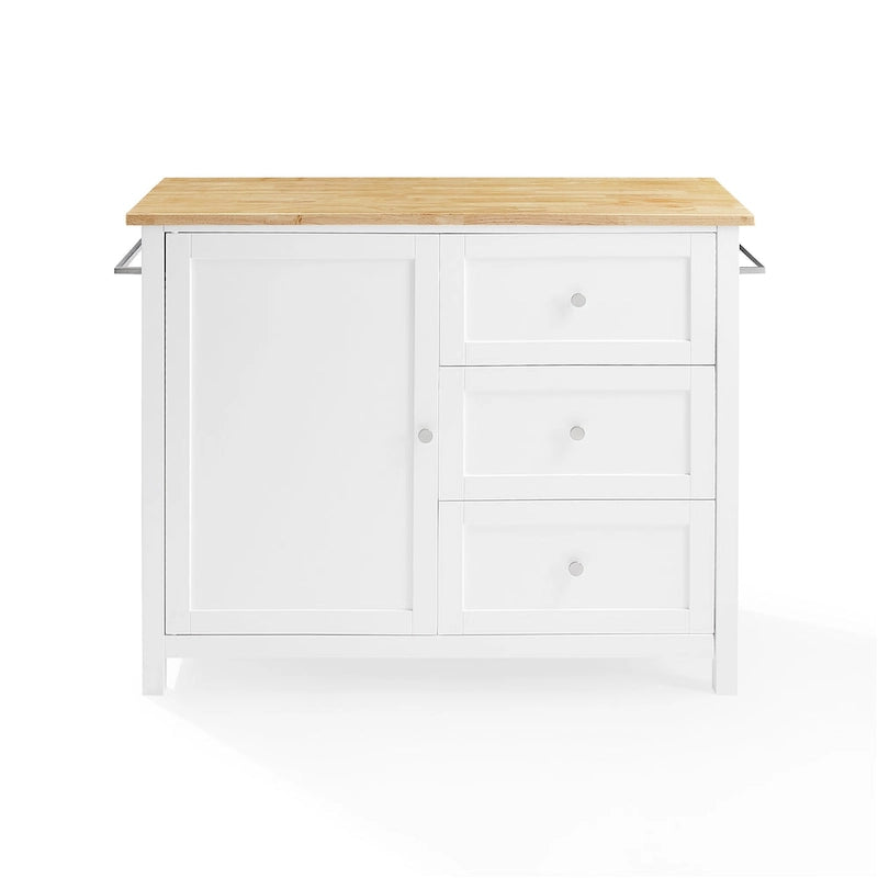 Isola/carrello da cucina con piano in legno - 18d x 42.13w x 37.5h