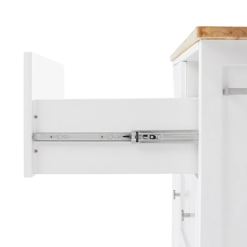 Isola/carrello da cucina con piano in legno - 18d x 42.13w x 37.5h