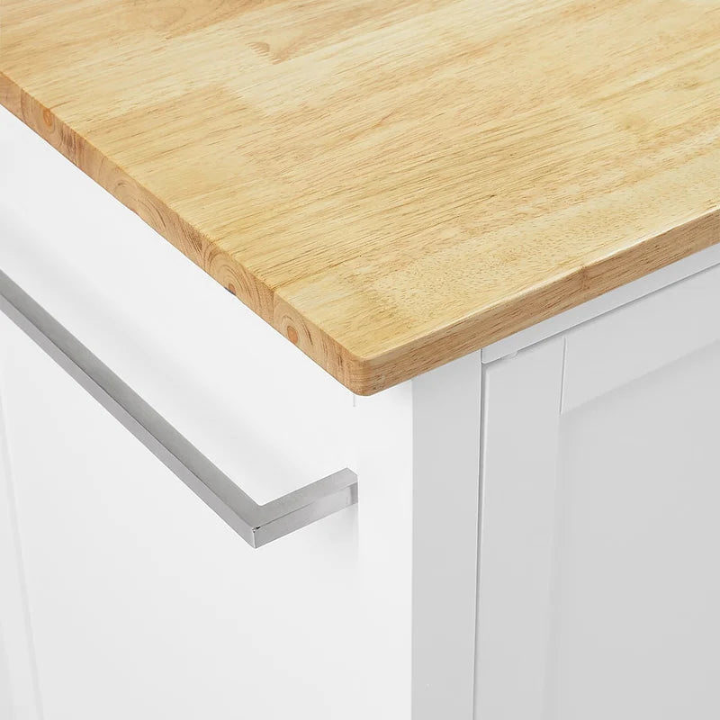 Isola/carrello da cucina con piano in legno - 18d x 42.13w x 37.5h