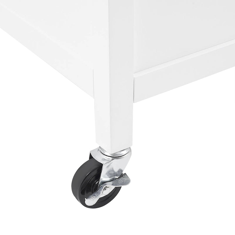 Isola/carrello da cucina con piano in legno - 18d x 42.13w x 37.5h