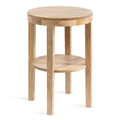 Tavolino rotondo in legno in stile minimalista