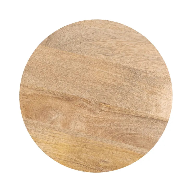 Tavolino rotondo in legno in stile minimalista