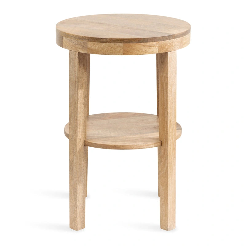 Tavolino rotondo in legno in stile minimalista