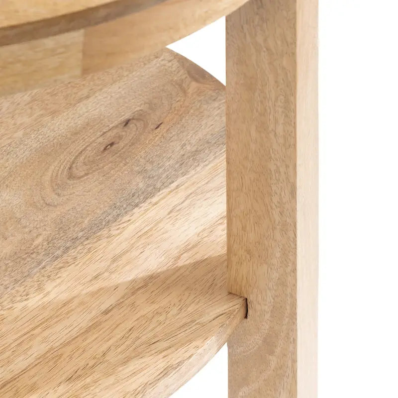 Tavolino rotondo in legno in stile minimalista