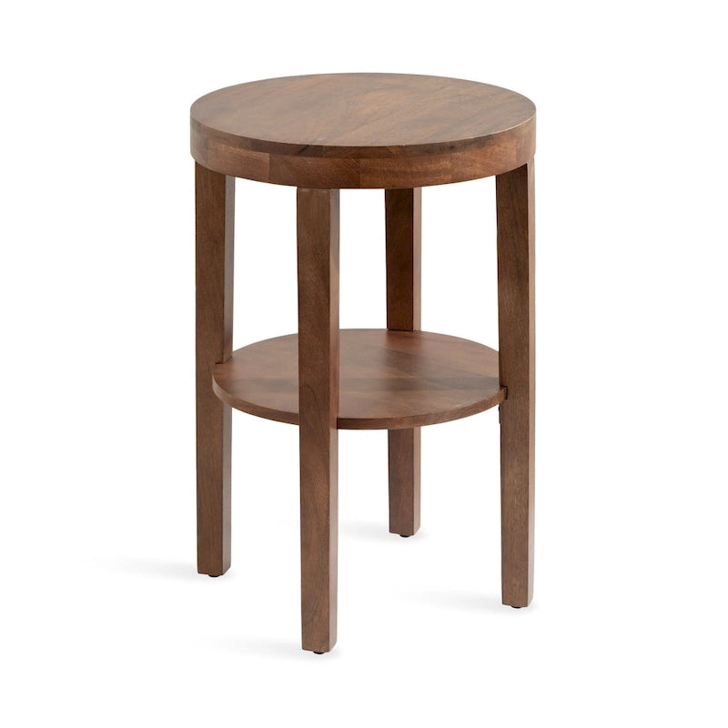 Tavolino rotondo in legno in stile minimalista