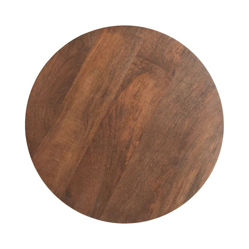 Tavolino rotondo in legno in stile minimalista