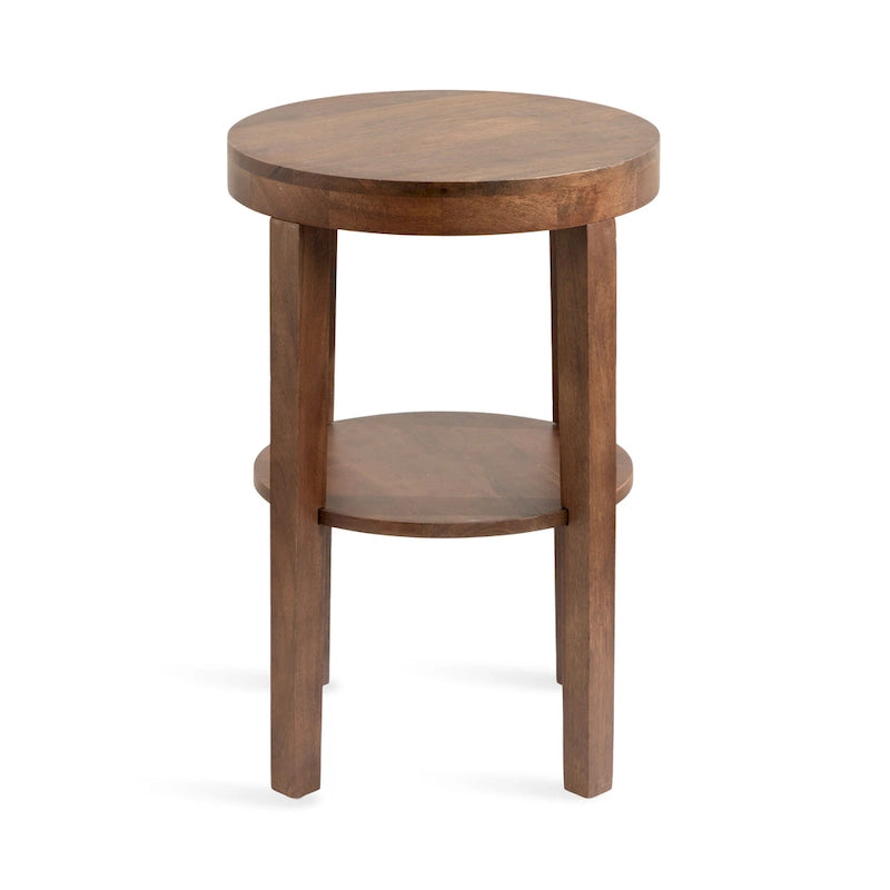Tavolino rotondo in legno in stile minimalista