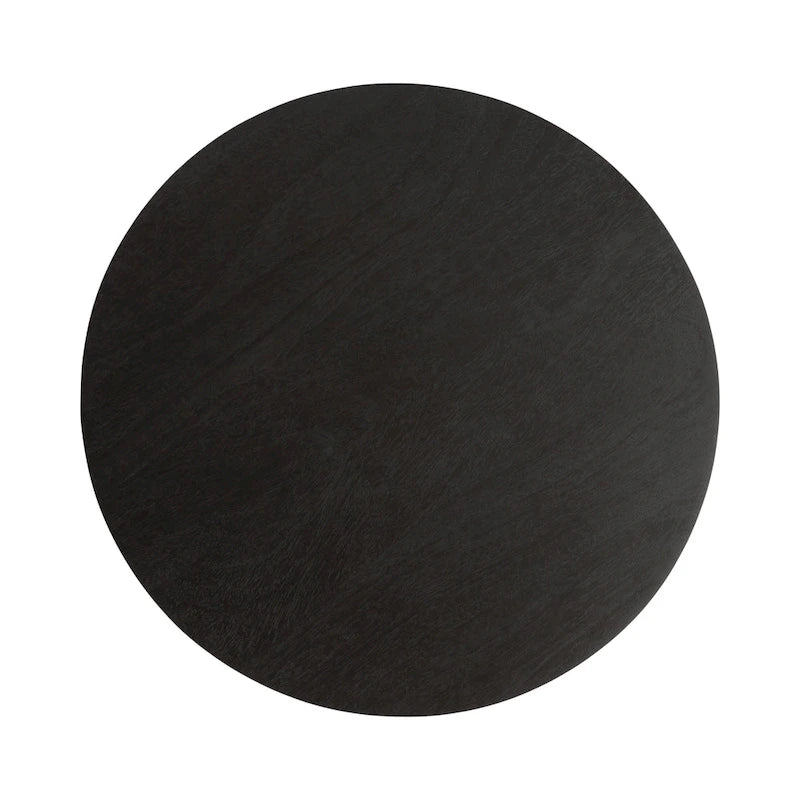 Tavolino rotondo in legno in stile minimalista