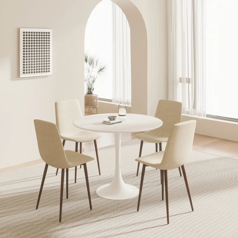 Tavolo da pranzo rotondo a tulipano di metà secolo da 31.5 per 4 persone