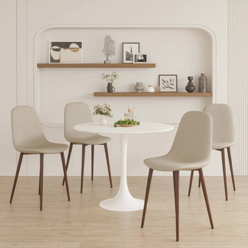 Tavolo da pranzo rotondo a tulipano di metà secolo da 31.5 per 4 persone