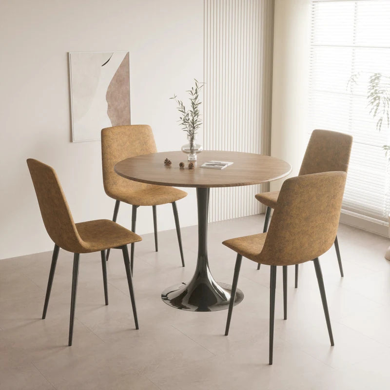 Tavolo da pranzo rotondo a tulipano di metà secolo da 31.5 per 4 persone