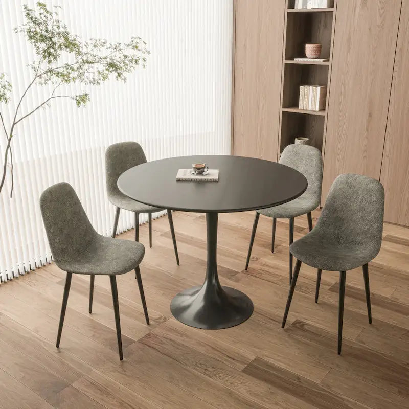 Tavolo da pranzo rotondo a tulipano di metà secolo da 31.5 per 4 persone