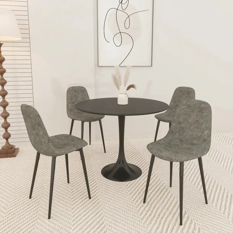 Tavolo da pranzo rotondo a tulipano di metà secolo da 31.5 per 4 persone