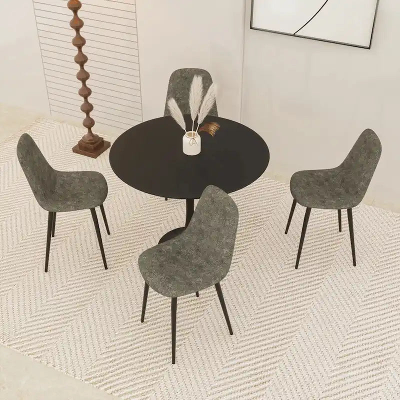 Tavolo da pranzo rotondo a tulipano di metà secolo da 31.5 per 4 persone